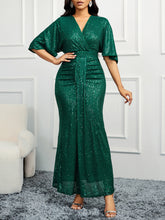 V-Neck Sequin Dress
